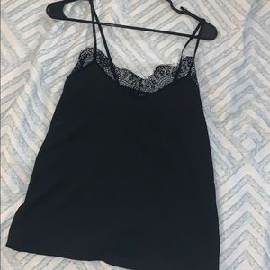 Black lace tank